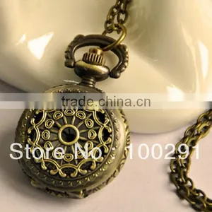 Free Sgipping !!! Korea Popular Pocket Watch ,Ancient 27*27mm Necklace Watch ,fashion Accessoruies thumbnail-1