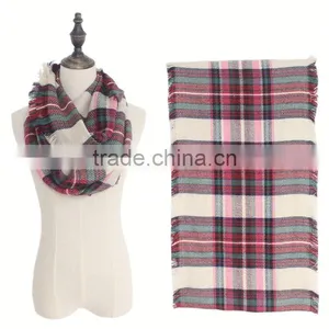 Hot Selling Plaid Women's Tartan Infinity Scarf thumbnail-2
