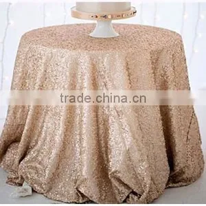 Wedding Blush Champagne Sequin Table Cloth thumbnail-3