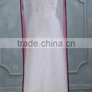 Custom Printed Wedding Dress Garment Bag Wholesale Wedding Dress Cover Bag Dust Bag for Dresses WB08 thumbnail-1