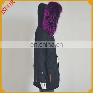 Jsfur Wholesale Real Fur Jackets Fox Fur Inside Winter Parka thumbnail-3