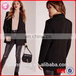 Custom Made Fashion Women Formal Blazer Black thumbnail-1