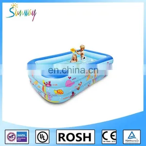 SUNWAY Promotional Custom Made PVC Inflatable Pool For Hildren Big Rectangular Swimming Pool for Children Kids Spa Pool thumbnail-1