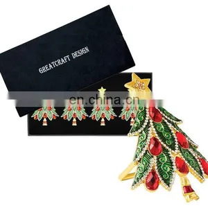 Enamel Xmas Napkin Rings Box, Set of 4 thumbnail-2