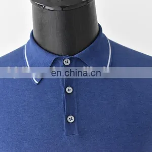 Fashionable Men Knitted Cotton Polo Shirt thumbnail-3