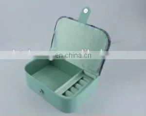 Turquoise Personality Jewelry Box With Mirror thumbnail-1