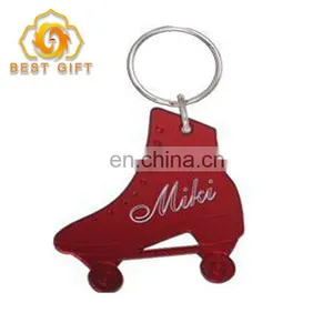 Custom Metal Roller Skates Shoes Shaped Theme Keychain For Gifts thumbnail-3