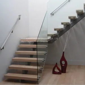 the Most Fashionable Floating Steel Staircase With Wood Step thumbnail-1