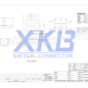 China XKB TS-2630-X 2.6X3.0 Waterproof Earphone Wire Controlled Tact Switch thumbnail-2