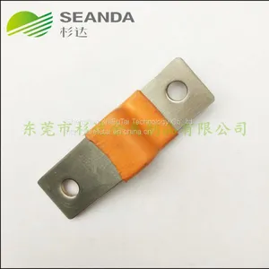 Customized Orange Soft Copper Busbar With Heat Shrinkable Tube for Battery Pack thumbnail-2