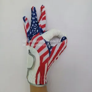 USA Flag Clothes Printing and Breathable Golf Glove for Women thumbnail-1