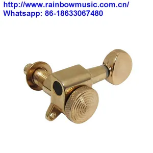 Right Inline Guitar Locking Tuning Pegs Tuner Machine Head for Fender Strat Tele Guitar Parts Replacement 1:18 Big Button thumbnail-1
