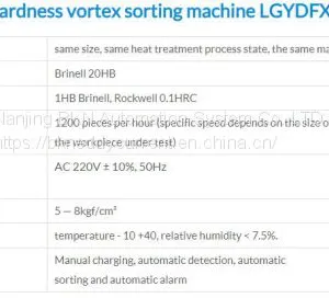 Connecting Rod Hardness Vortex Sorting Machine LGYDFX-01 thumbnail-1
