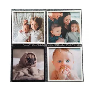 No Glue Residue Removable Reusable Restickable Wall Mount Clear 8x8inch Photo Frame thumbnail-1
