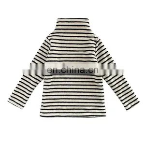 4097/Hot Selling Various Color Warm Stripe Kids Undershirt Wholesale Autumn Winter Girls Top thumbnail-1