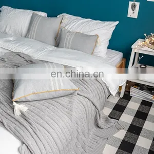 Wholesale Pillow Cover Home Decor Decorative Throw Pillowcase With White Tassel thumbnail-7