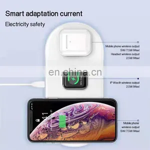 Phone Charger Wireless New 2019 Product Wholesale Battery Charger Mobile Phones For Iphone/Watch/Earphone Charger 3 In 1 thumbnail-3