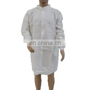 Disposable Lab Coat With Thumb Loop Type5,6 EN13034 Anti-static thumbnail-1