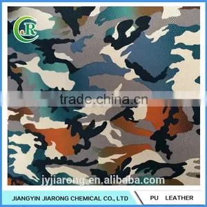 PVC Camouflage Leather Material for Bag thumbnail-2
