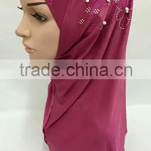 2016 Fashion Modern Flower Hijab Pearl thumbnail-1