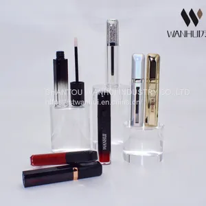 LP001 Hot Sale Empty Cosmetic Liquid Lip Gloss Tube Container Lipstick Screen Printing Square Hot Stamping Screw thumbnail-1