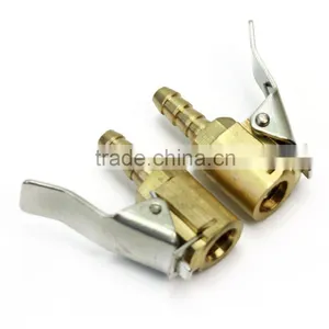 2 Pcs Useful Auto Car Tire Inflator Valve Air Chuck Connector 6mm Brass Clip On thumbnail-3