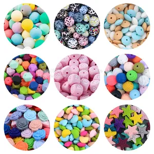 Teeth Food Grade Round Silicone Thread Beads thumbnail-2