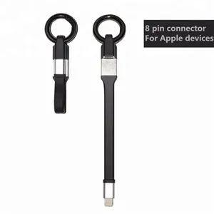 Mini Short Charge and Sync Cable Keychain Quick Charging Cord Key Ring Usb Cable for Mfi Iphone 8 thumbnail-1