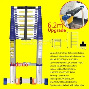 Single Blue Telescopic Ladder With Anti-slip Cushion thumbnail-4