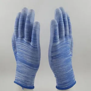 Polyester Knitted pu Palm Coated Safety Work Gloves thumbnail-5