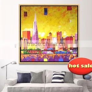 Handmade Resin Palace Canvas Oil Painting With Gold Frame Yb-128 thumbnail-1