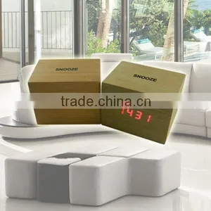 2015 Office Led Click Table Wooden Alarm Clock With Touch Function thumbnail-1