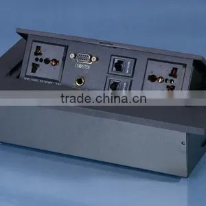 Office Furniture Desk Socket With USB Port and EU Outlets thumbnail-1