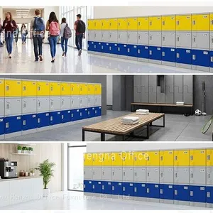 JT-09fs Waterproof Low Profile ABS Lockers 36.4″ High to 48″ for Swimming Pool & Gym Changing Rooms ,3-layer thumbnail-3