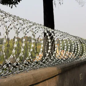 Factory Sale Razor Barbed Wire Stainless Steel Razor Wire for Anti-climbing Anti-theft Protection thumbnail-1
