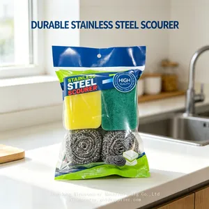 Stainless Steel Scrubber Balls Metal Cleaning Balls Heavy Duty Rust Proof Kitchen Pot Dish Washing Steel Wool Scrubbers thumbnail-4
