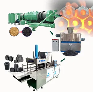 Biomass Fuel Briquette Machine Wood Sawdust Rice Husk Coconut Shell Charcoal Making Production Line EPC thumbnail-1