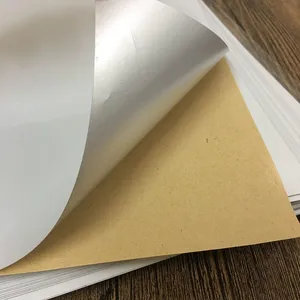 50mic Silver PP BOPP Self Adhesive Label Stock Jumbo Roll Water Based Acrylic Glue Glassine Liner thumbnail-2
