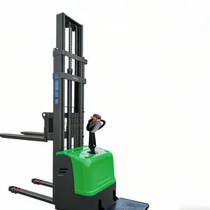 2 Ton Electric Pallet Stacker 1.5M Lift Height Pedestrian Forklift Warehouse Pallet Truck for Sale thumbnail-1