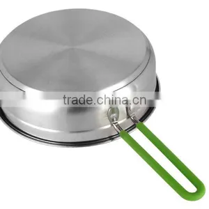 Best Quality 6pcs Stainless Steel Capsulated Induction Color Silicone Handle Cookware Set thumbnail-5