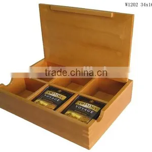 Custom Made Branded Wooden Tea Bags Packaging Box Design W1202 thumbnail-1