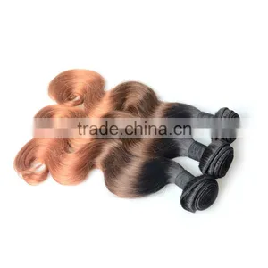 Hot Fashionable Colored Two Tone Hair Weave Body Wave Human Hair Weft Extensions Ombre Brazilian Hair thumbnail-2