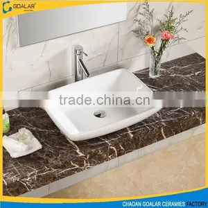 Rectangular Ceramic Wash Hand Countertop Art Basin thumbnail-1