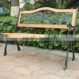 Casual Park Outdoor Wood Slats For Cast Iron Garden Bench thumbnail-2