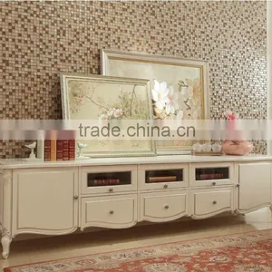 Fench Style Classic Living Room Furniture Wood Tv Cabinet thumbnail-1