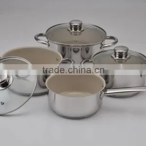 7 Pcs Ceramic Stainless Steel Cookware thumbnail-3