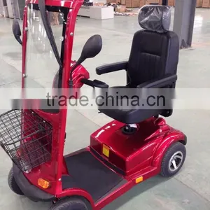 One Seat Four Wheel Mobility Scooter With Detachable Canopy Windscreen thumbnail-4