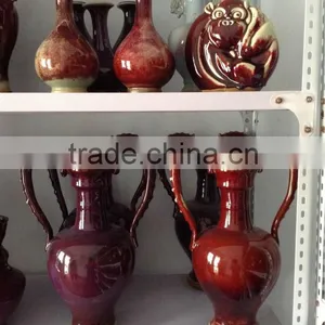 Chinese Antique Porcelain/red Flower Vase thumbnail-1