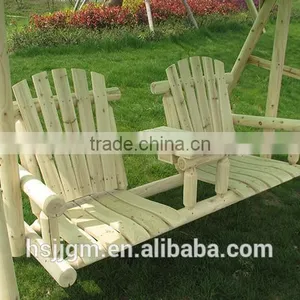 Two Seat Wooden Patio Swing With Canopy thumbnail-4