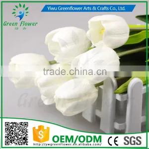 2016 Wholesale Multicolor 32CM Artificial Flowers Bouquet Wedding Bridal Real Touch Christmas Decorative Flower Tulip thumbnail-2